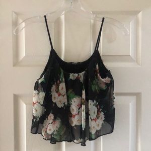 Crop Tank w/ Sheer Overlay